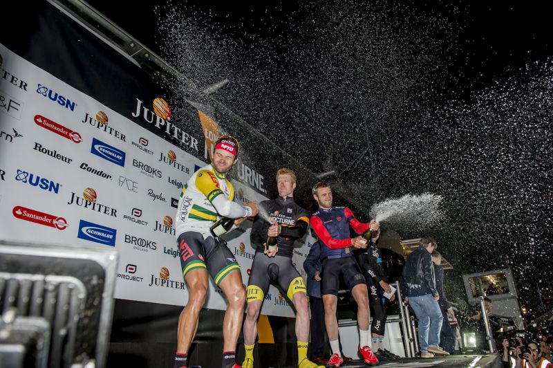 The men's podium
