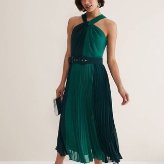 pleated green dress from Phase Eight