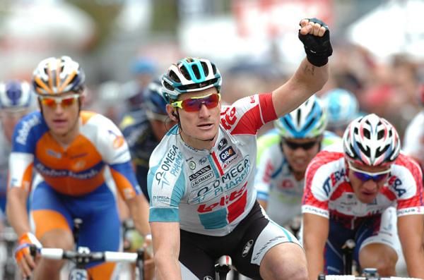Stage 1 winner Andre Greipel (Omega Pharma-Lotto)