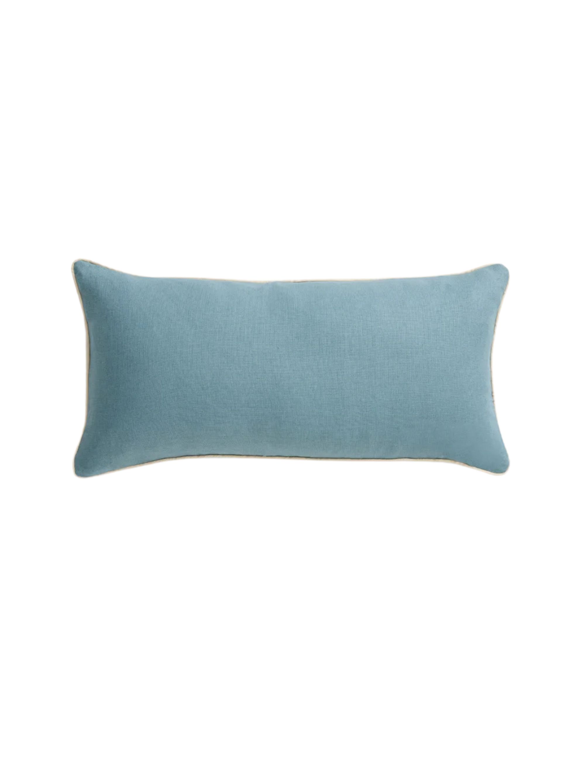Bed Threads, Lagoon &amp;amp; Cr&amp;egrave;me Piped Lumbar Cushion Cover