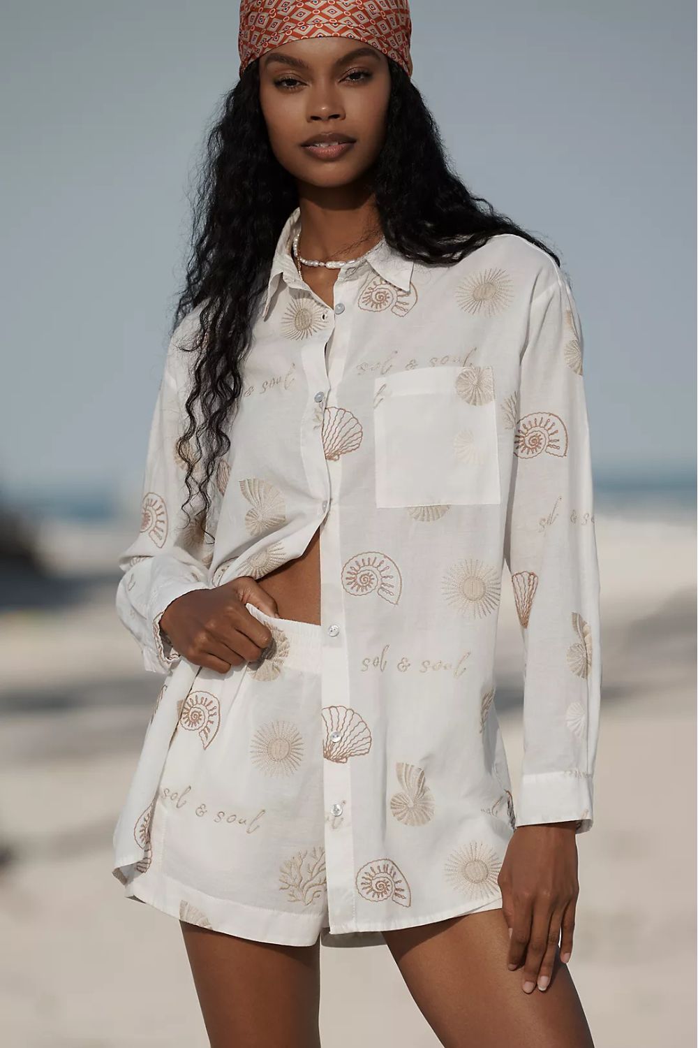 Malai Vera Embroidered Buttondown Shirt