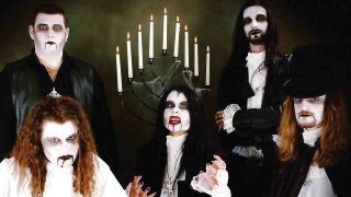 Cradle Of Filth posing for a photograph in 1996