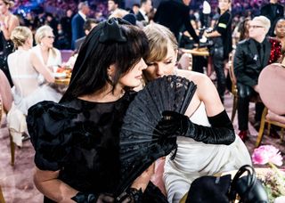 ana Del Rey and Taylor Swift attend the 66th GRAMMY Awards on February 04, 2024 in Los Angeles, California.