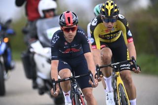 Wout Van Aert and Tom Pidcock at the 2021 Amstel Gold Race