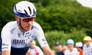 Team Israel Start Up Nation's Christopher Froome of Great Britain rides during the 2nd stage of the 108th edition of the Tour de France cycling race, 183 km between Perros-Guirrec and Mur de Bretagne Guerledan, on June 27, 2021. (Photo by Thomas SAMSON / AFP) (Photo by THOMAS SAMSON/AFP via Getty Images)