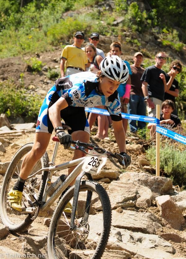 Dylan Johnson with one lap to go