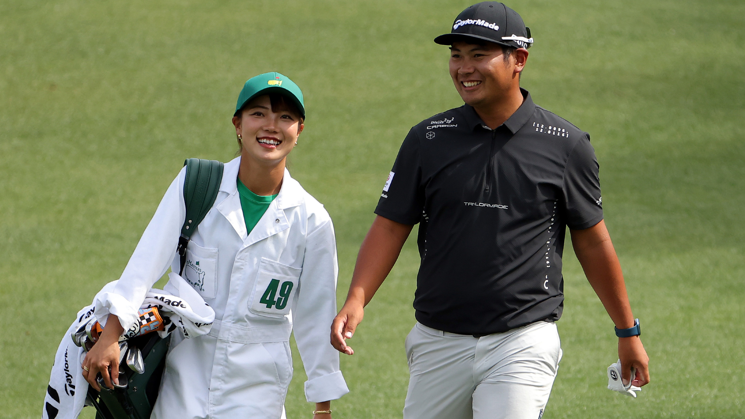 Rirua Furukawa and Ryo Hisatsune at the Masters Par-3 Contest 