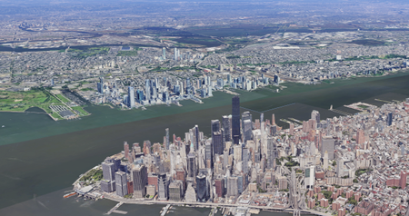 Google Earth 3D view of New York
