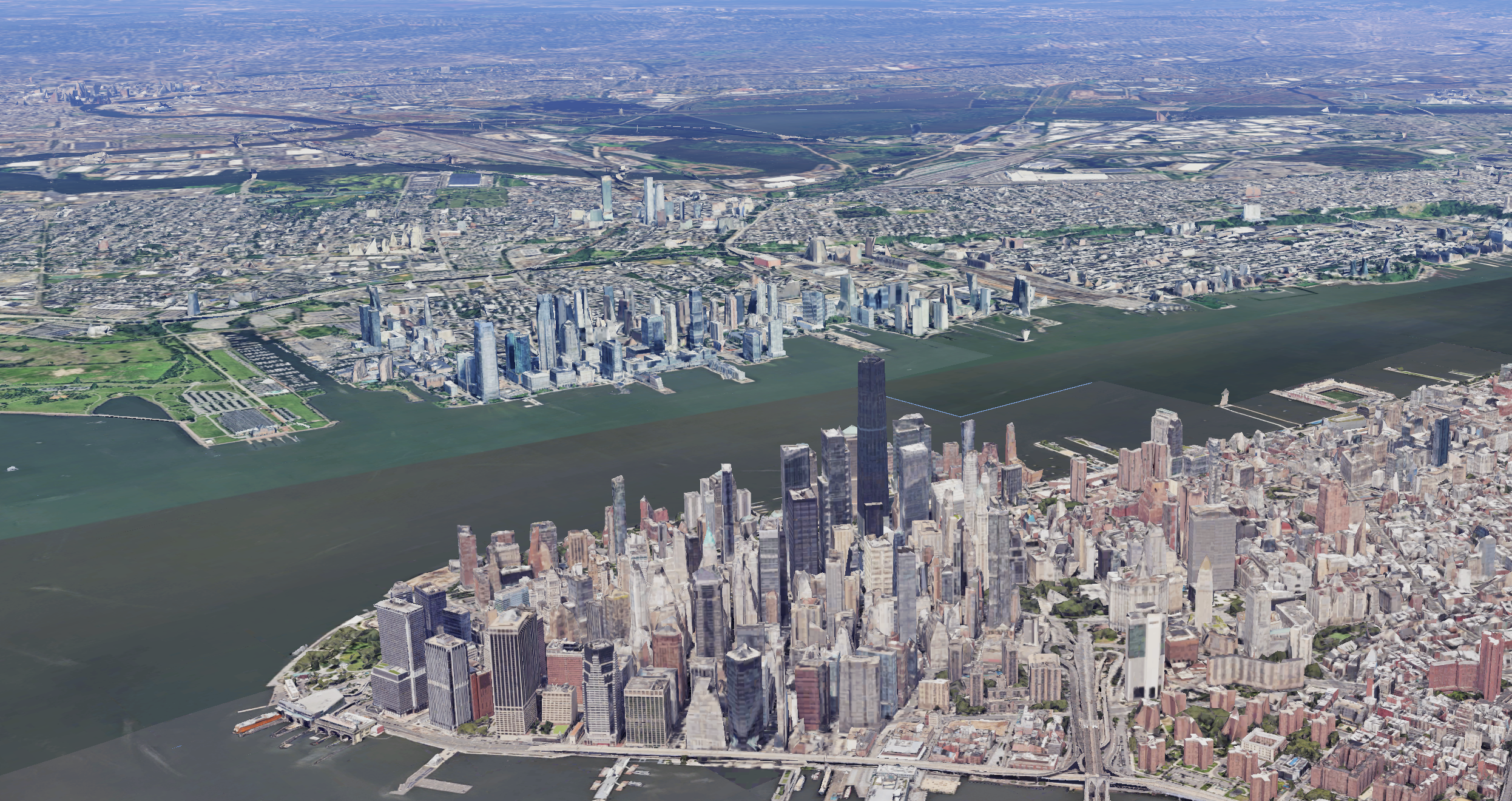 Google Earth 3D view of New York