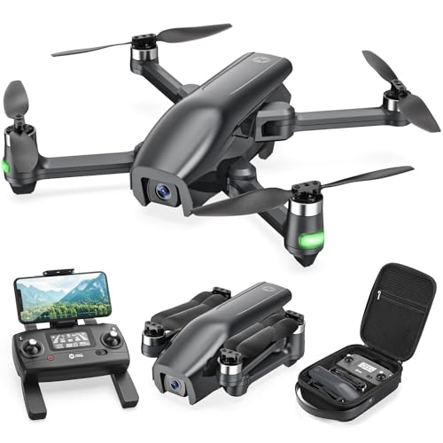 طائرات بدون طيار Hs710 من Holy Stone مع كاميرا للبالغين 4K، Gps Fpv قابلة للطي 5G كوادكوبتر للمبتدئين مع وضع التدفق البصري، العودة التلقائية إلى المنزل، اتبعني، محرك بدون فرشاة، سهل الطيران