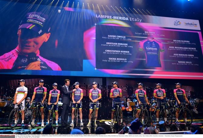 Lampre-Merida's turn at the team presentation