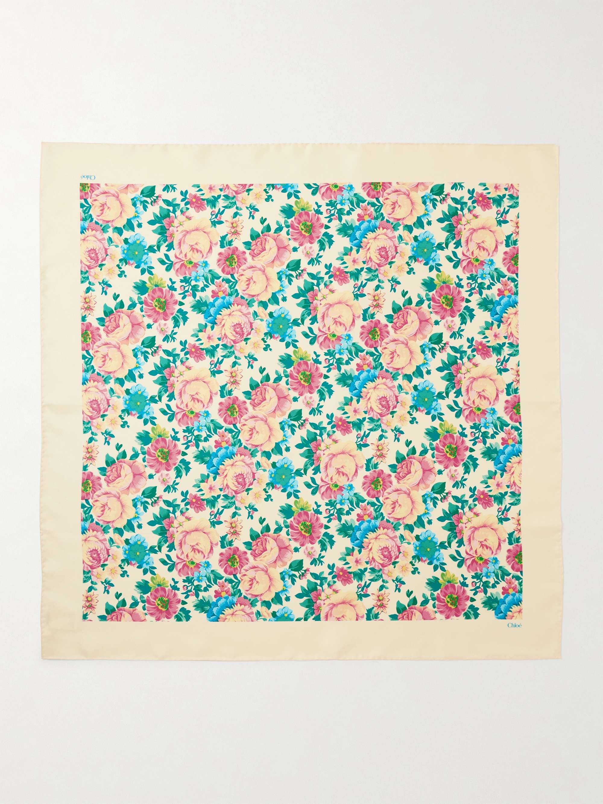 Floral-Print Silk-Twill Scarf