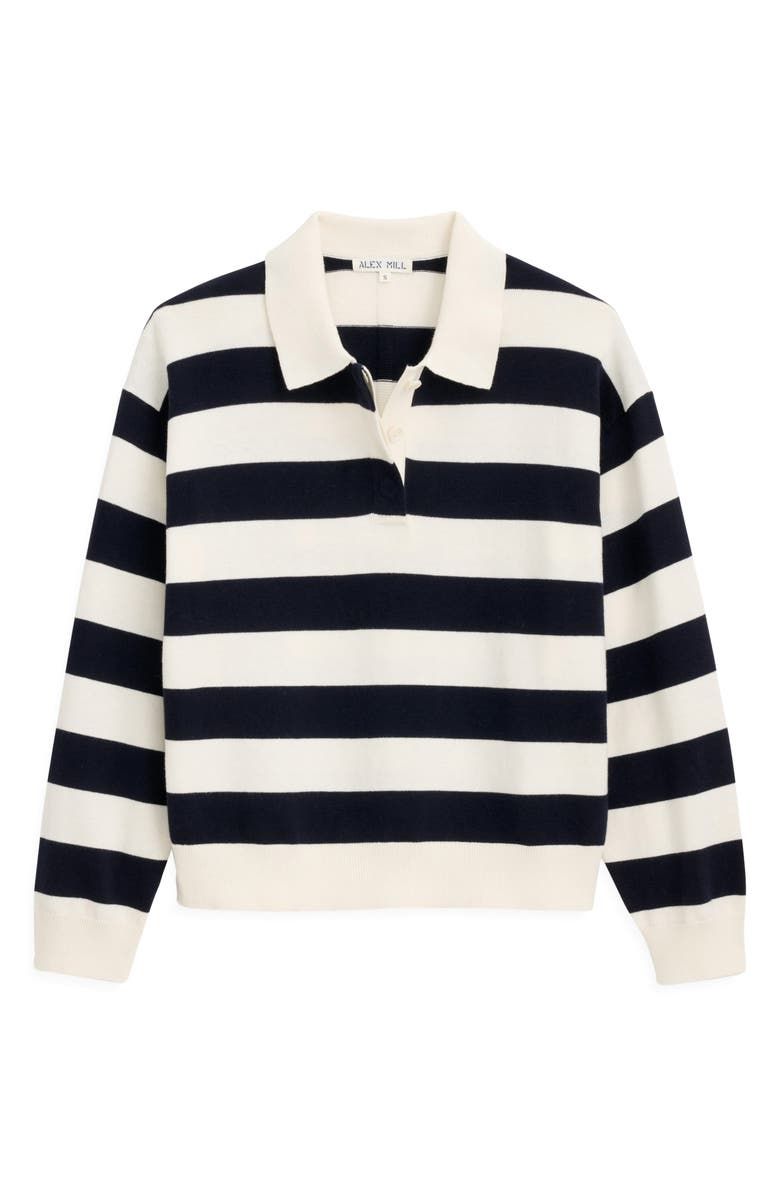 Bond Stripe Oversize Cotton & Cashmere Polo