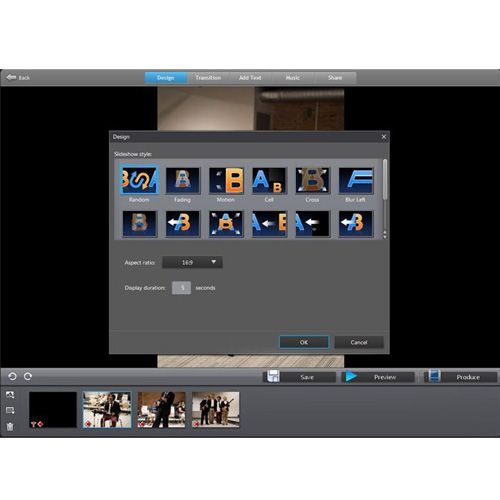 Like other features in MediaShow, the slideshows are highly customizable. For example, you can adjust transitions between slides.