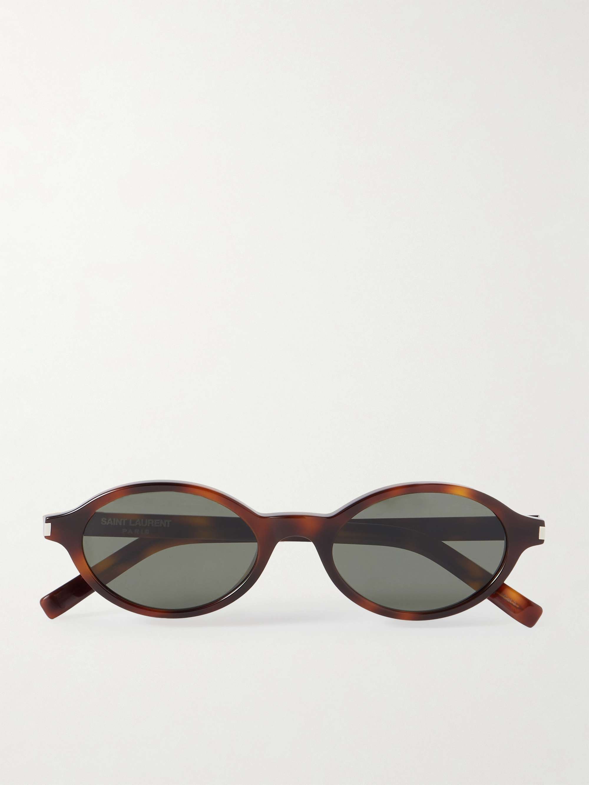 Jeanne Oval-Frame Tortoiseshell Acetate Sunglasses