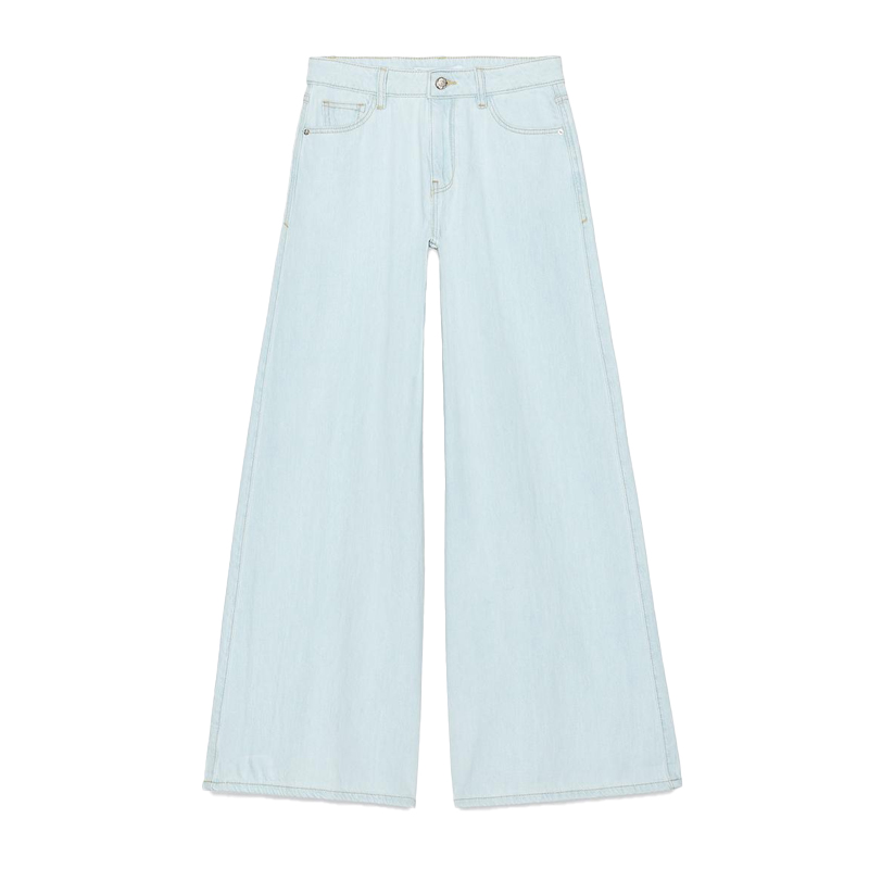 ZARA, Z1975 Light Wash Palazzo Jeans