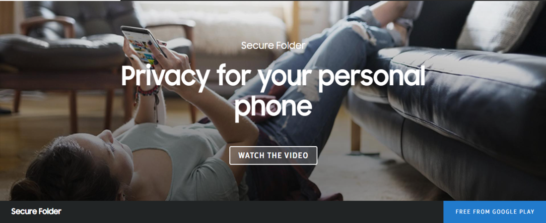 Samsung Secure Folder Website screenshot for 