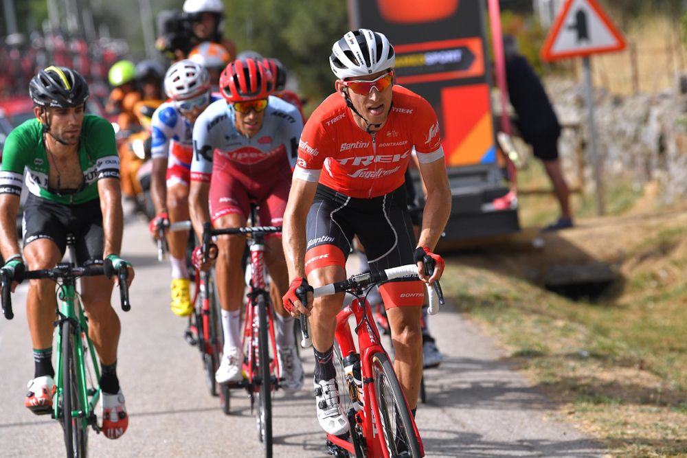 Bauke Mollema in the breakaway during stage 9 at the Vuleta