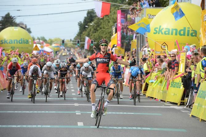 Taylor Phinney (BMC) gets his first road stage win at the WorldTour level
