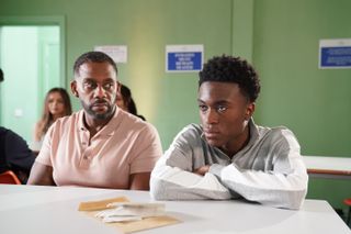 DeMarcus Westwood, (above right), has lost all hope of being found innocent in Hollyoaks.