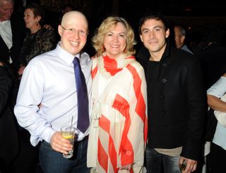 Matt Lucas, Gwen Taylor and Chris New at the afterparty following the press night of Prick Up Your Ears