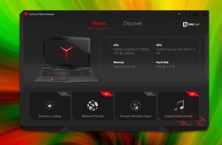 The Lenovo Nerve Sense software gives users some great options and features for gaming.