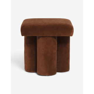 A brown footstool