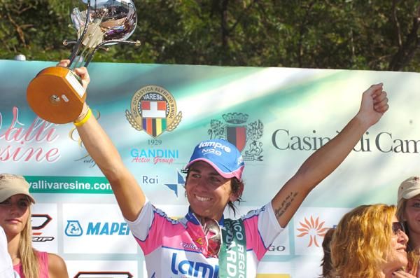 Italy's Mauro Santambrogio (Lampre-NGC) on the Tre Valli Varesine podium.