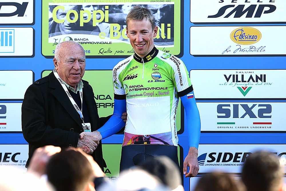 Artur Ershov (Rus) Gazprom-Rusvelo is leading the overall at Coppi e Bartali