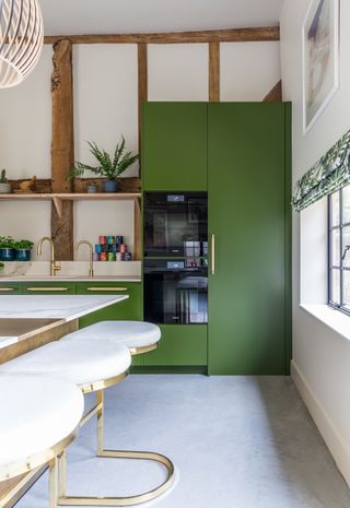 Rustic green kitchen