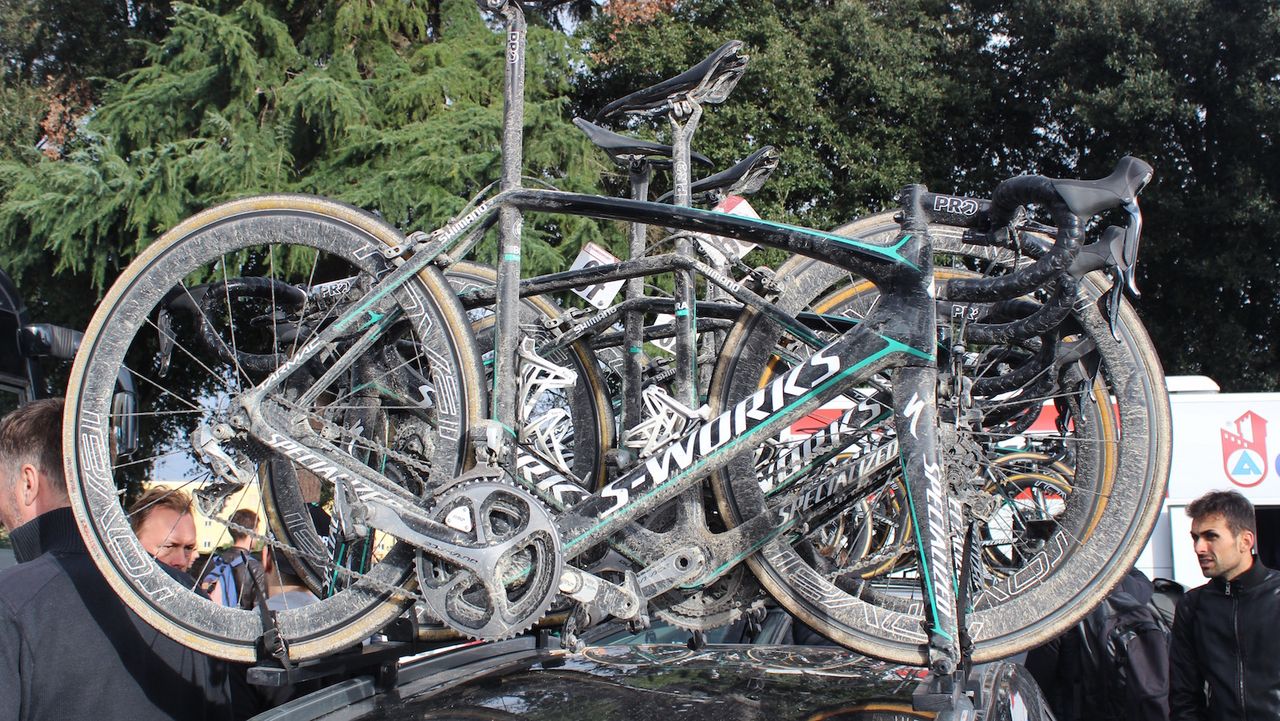 The Bora-Hansgrohe bikes after the race