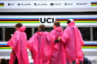 Fans watch the UCI Road World Championships