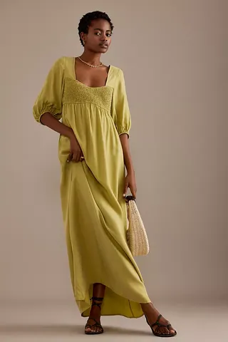 Sancia Rumia Balloon-Sleeve Maxi Dress