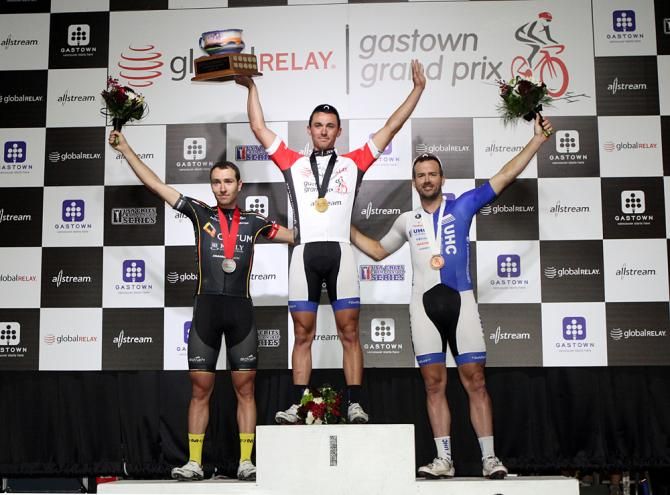 The Gastown podium: Ryan Anderson, Luke Keough and Ken Hanson