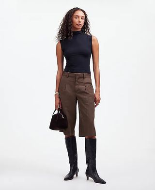 Madewell, Slouchy Shorts in Drapey Twill