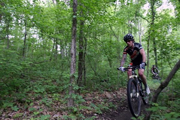 Mark Lalonde followed by his brother Jesse