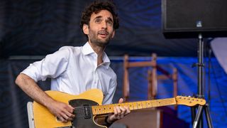 Julian Lage performs during the Newport Jazz Festival 2023 at Fort Adams State Park on August 05, 2023 in Newport, Rhode Island. 