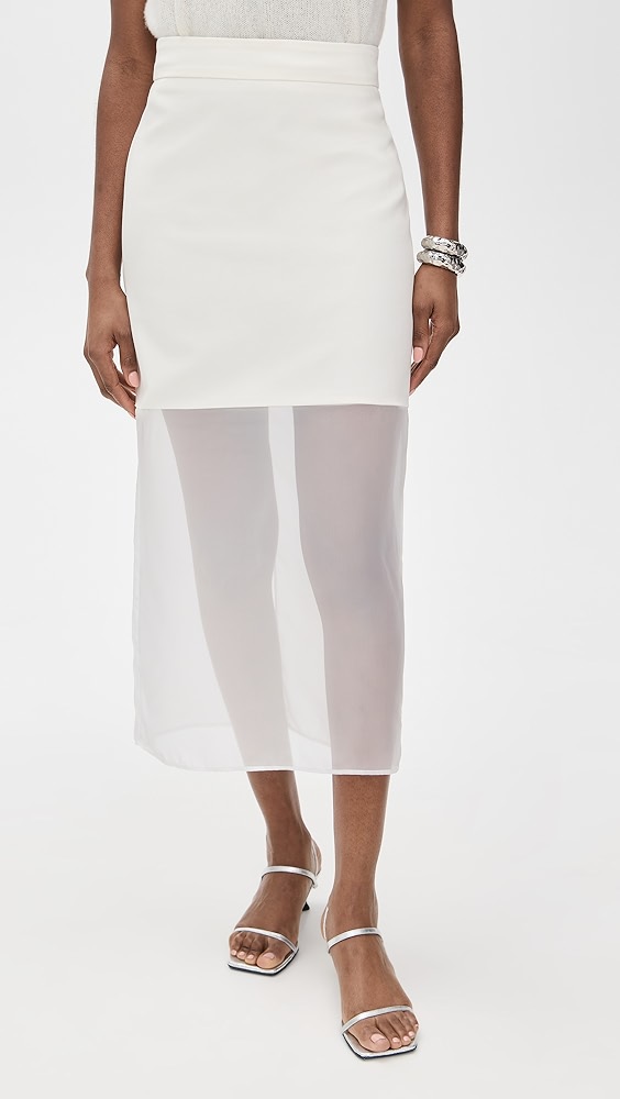 Pixie Market Skirt With Mesh Sheer Bottoms