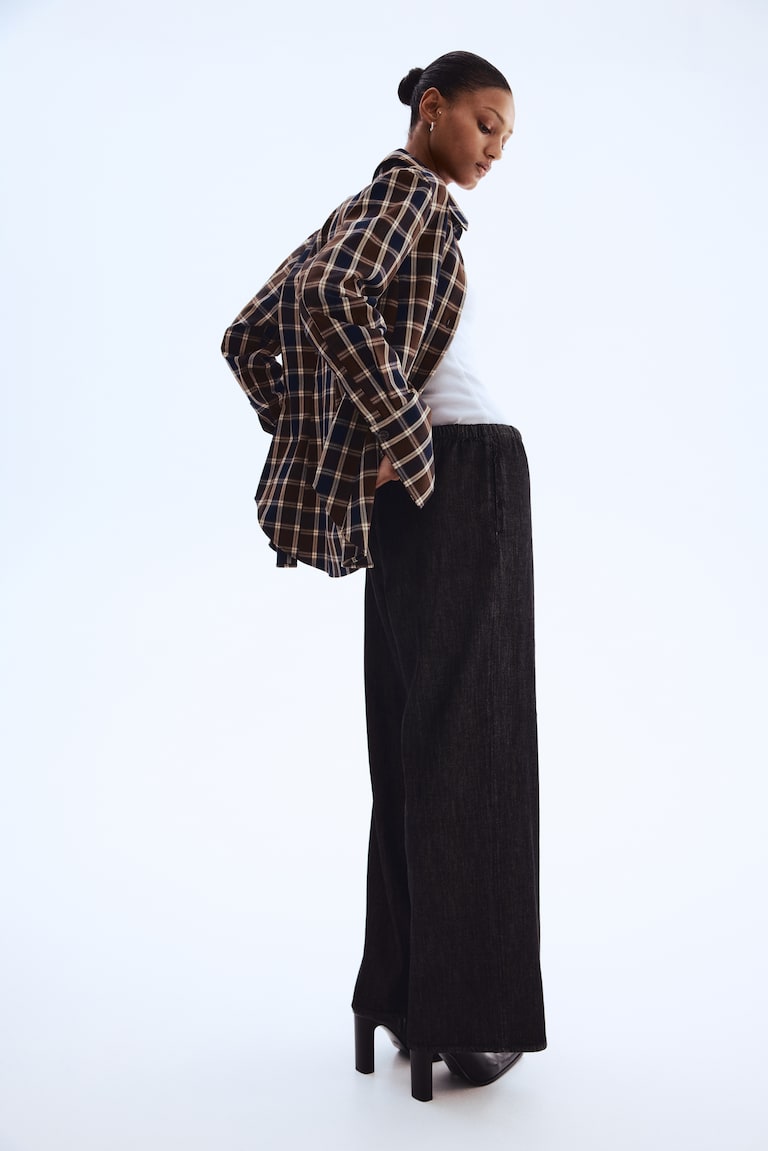 Feather Soft Denim Drawstring Trousers