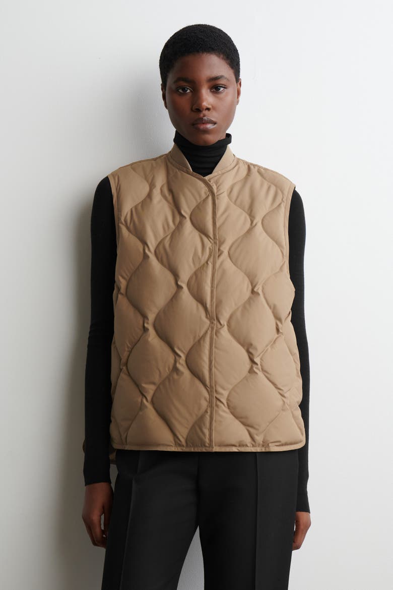 Oversized Quilted Down Gilet
