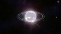 A glowing orb with rings around it.