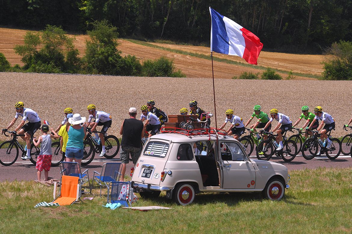 French fans take in the action on stage 7 of the Tour de France.