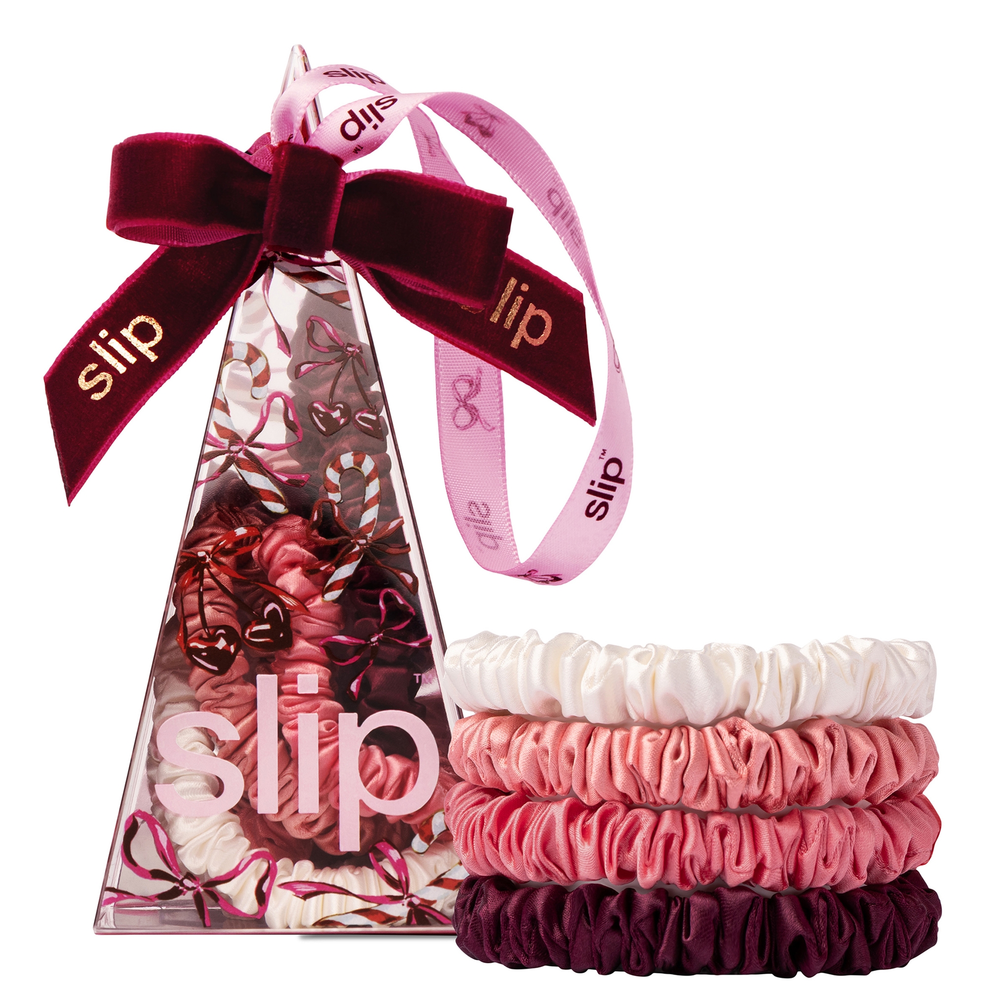 Slip Pure Silk Skinny Scrunchie Ornament - Candy Cane (worth &amp;pound;35.00)