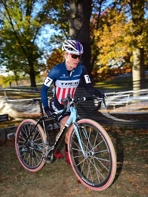 USA Champion Katie Compton (Trek Panache) racing on the Devou Park course