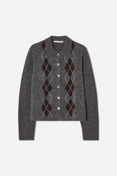 Fei Alpaca Polo Cardigan