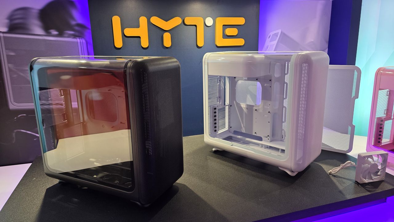 The Hyte X50 and X50 Air PC case in different colors