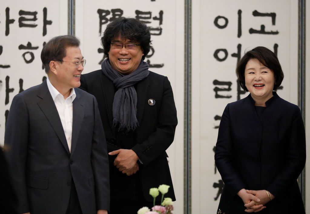 Bong Joon-ho and Moon Jae-in