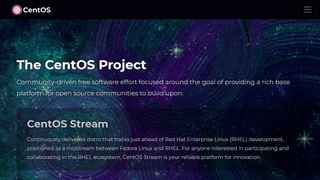 Website screenshot from CentOS Stream (November 2024)