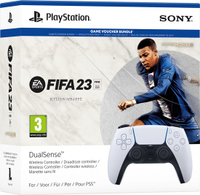 Sony PS5 DualSense draadloze controller - Wit + FIFA 23 PS5 Voucher van €119,- voor €89,99 (NL)