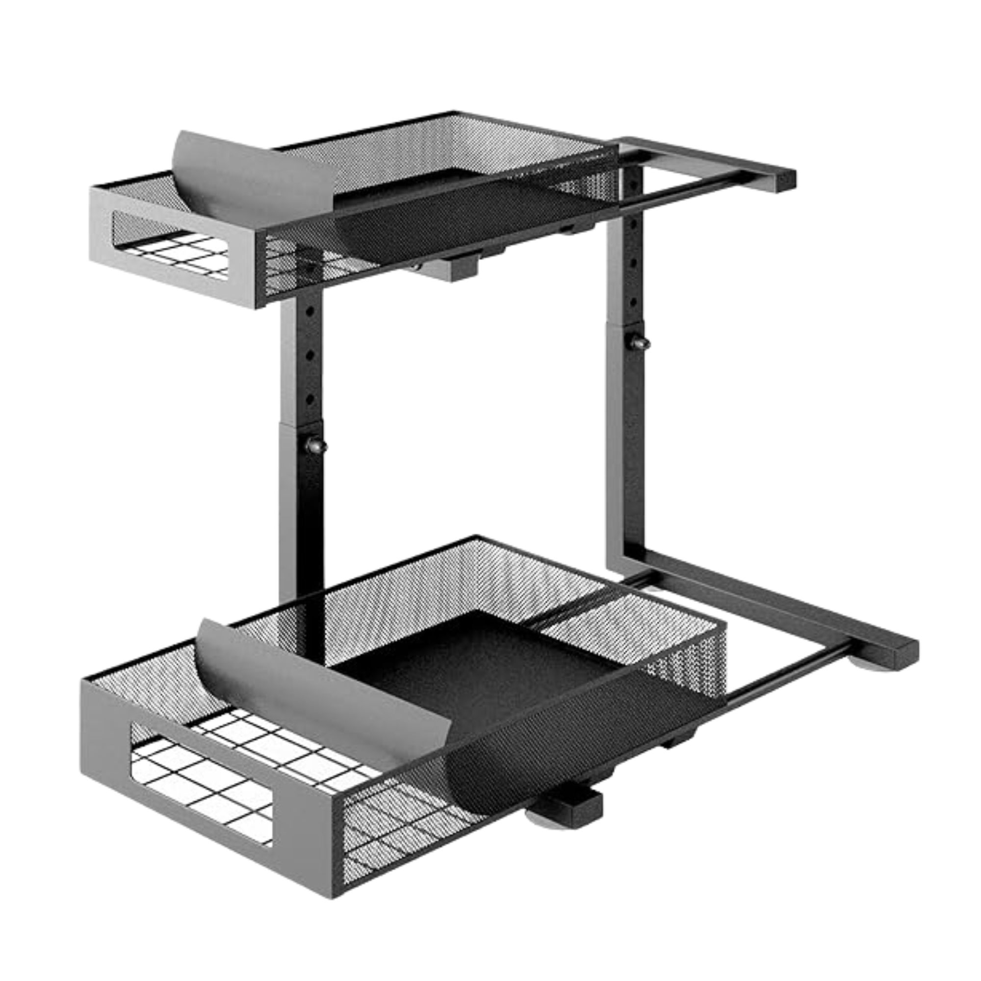 Biboraya, Biboraya 1 Pack 12"-17"h Under Sink Organizers and Storage Height Adjustable,2-Tier Pull Out Under Cabinet Shelf Organizer,multi-Use Slide Out Drawer for Bathroom Kitchen Laundry-Black